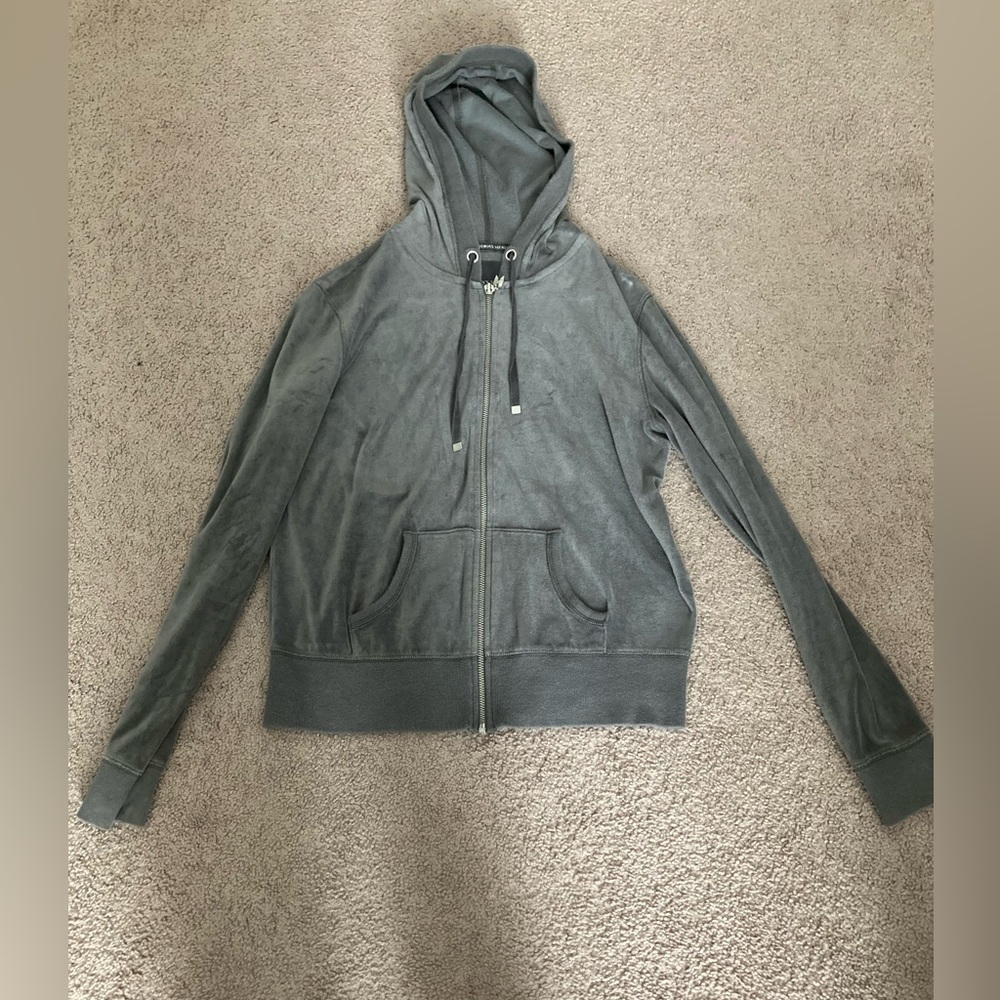 Girls velvet zip-up